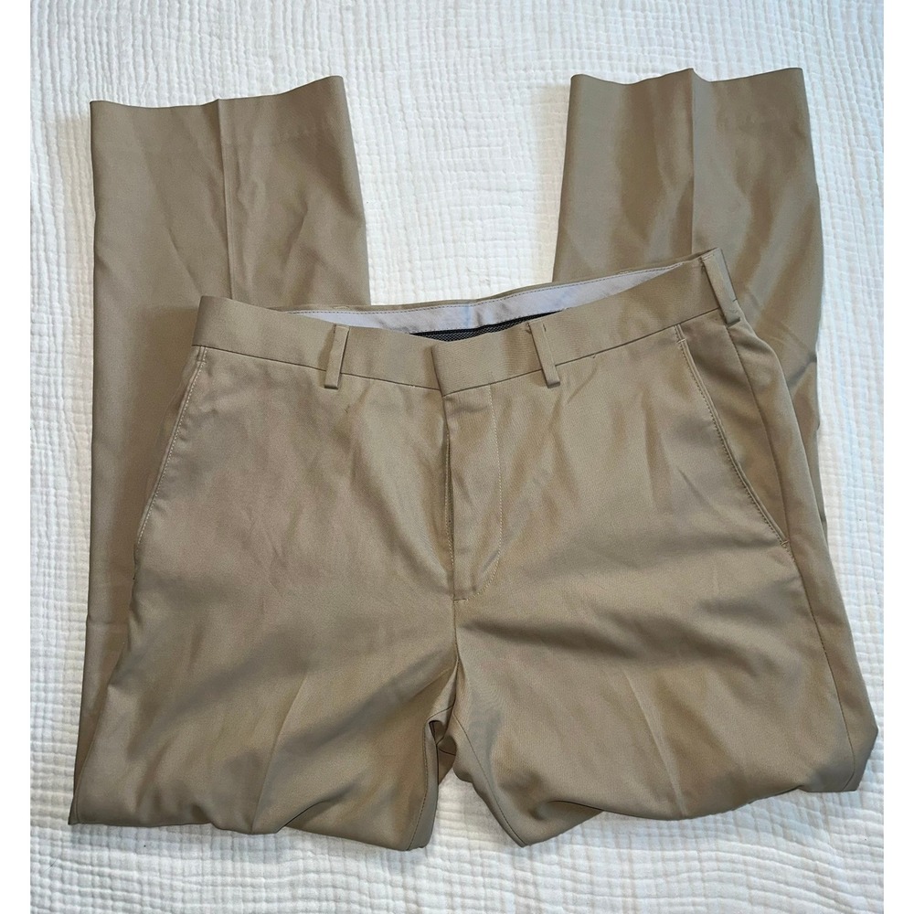 PGA‎ Tour Mens Golf Dress Pants Size 32x32 Beige Lightweight Stretch